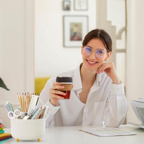 Classic SKYDUE 360 Rotating Plastic Desk Pen Organizer with for Daily Use