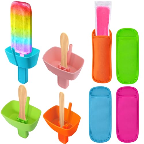 Classic AIERSA 8pcs Popsicle Holders and Ice Pop Essentials
