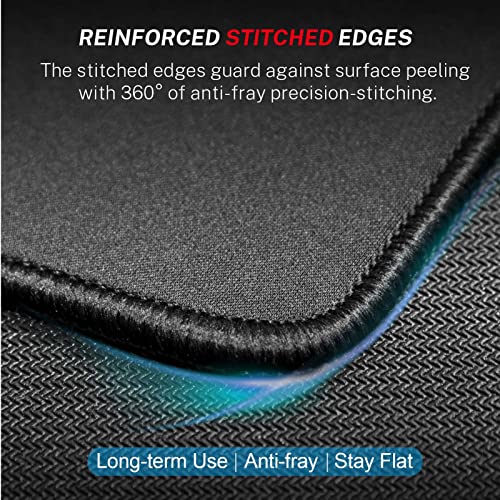 Smart Home MROCO Mouse Pad [30% Larger] with Anti-Fray Stitched Set